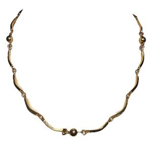 Park Lane Gold Tone Arch Link Necklace Vtg  J-8E